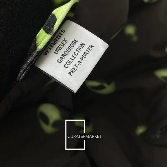 Vetements: RARE Space Alien Head Velvet Down Padded Puffer Jacket FW22 - Picture 14 of 16